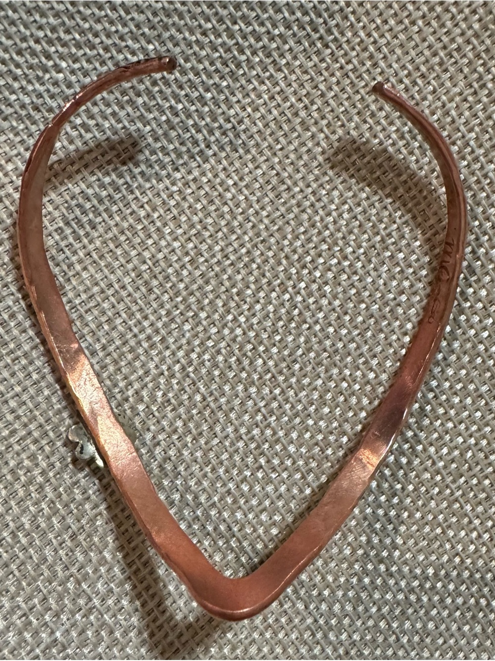 Native American Copper Chevron Cuff Bracelet - Picture 3 of 8